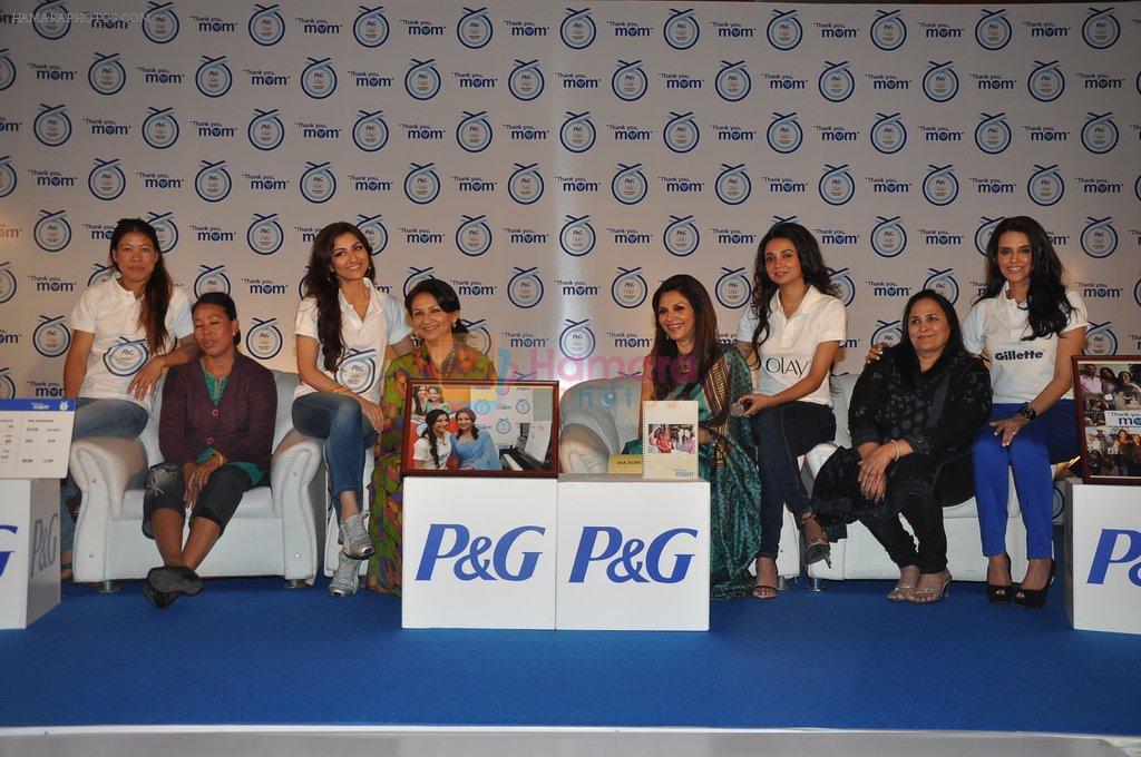 Soha Ali Khan, Sharmila Tagore, Ira Dubey, Lilette Dubey, Neha Dhupia at P&G Thank You Mom launch Event in J W Marriott, Juhu, Mumbai on 10th April 2012