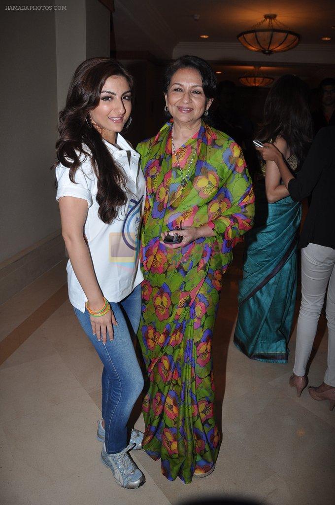 Soha Ali Khan, Sharmila Tagore at P&G Thank You Mom launch Event in J W Marriott, Juhu, Mumbai on 10th April 2012