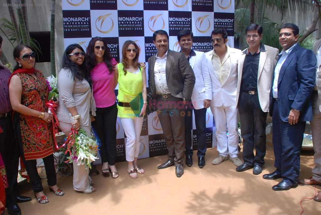 Suzanne Roshan, Rajesh Khattar at Monarch office opening in Belapur on 14th April 2012