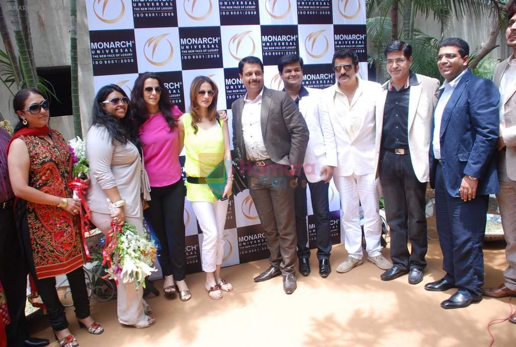Suzanne Roshan, Rajesh Khattar at Monarch office opening in Belapur on 14th April 2012