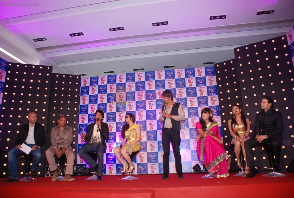 Rakhi Sawant, Manini De, Apoorva Agnihotri, Abhijeet Sawant at Life OK show press meet in Blue Sea on 16th April 2012