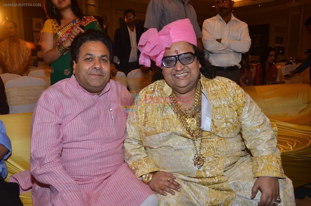 rajiv shukla with bappi lahiri at the weddinng of Bappa Lahiri and Taneesha Verma in ITC Grand Sheroton, Andheri, Mumbai on 17th April 2012