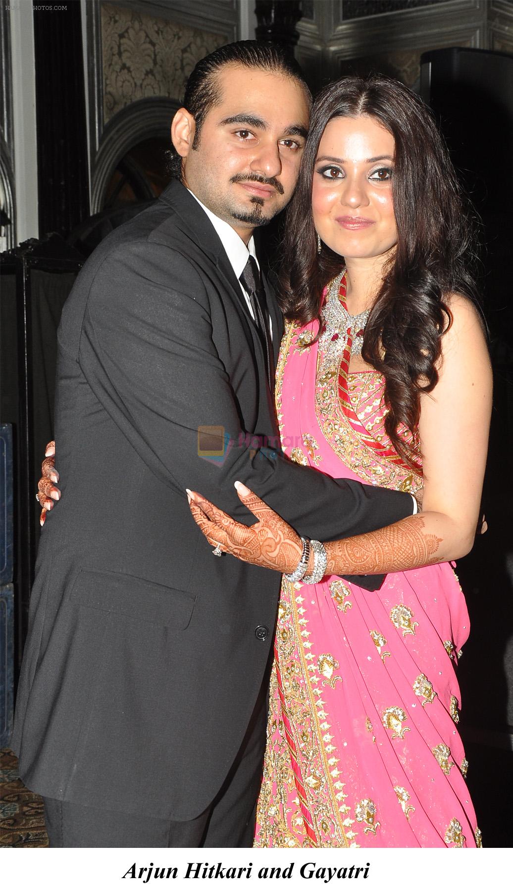 Arjun Hitkari and Gayatri at the Engagement ceremony of Arjun Hitkari with Gayatri on 19th April 2012
