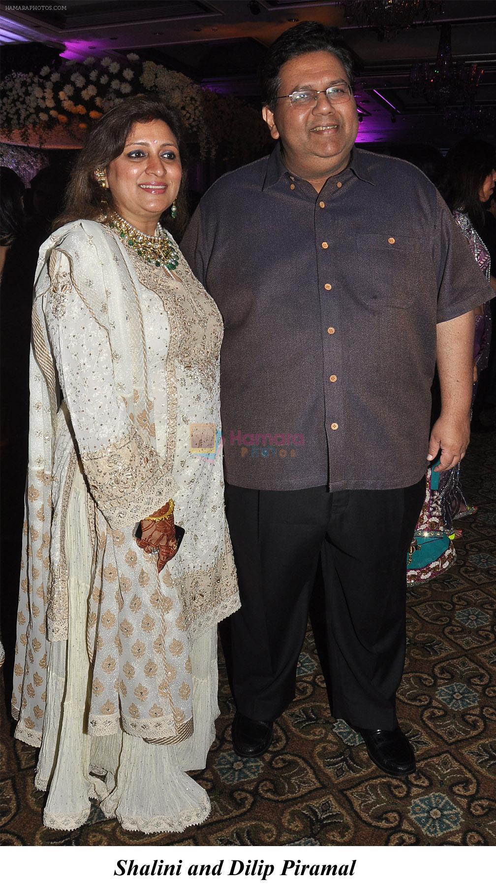 Shalini and Dilip Piramal at the Engagement ceremony of Arjun Hitkari with Gayatri on 19th April 2012