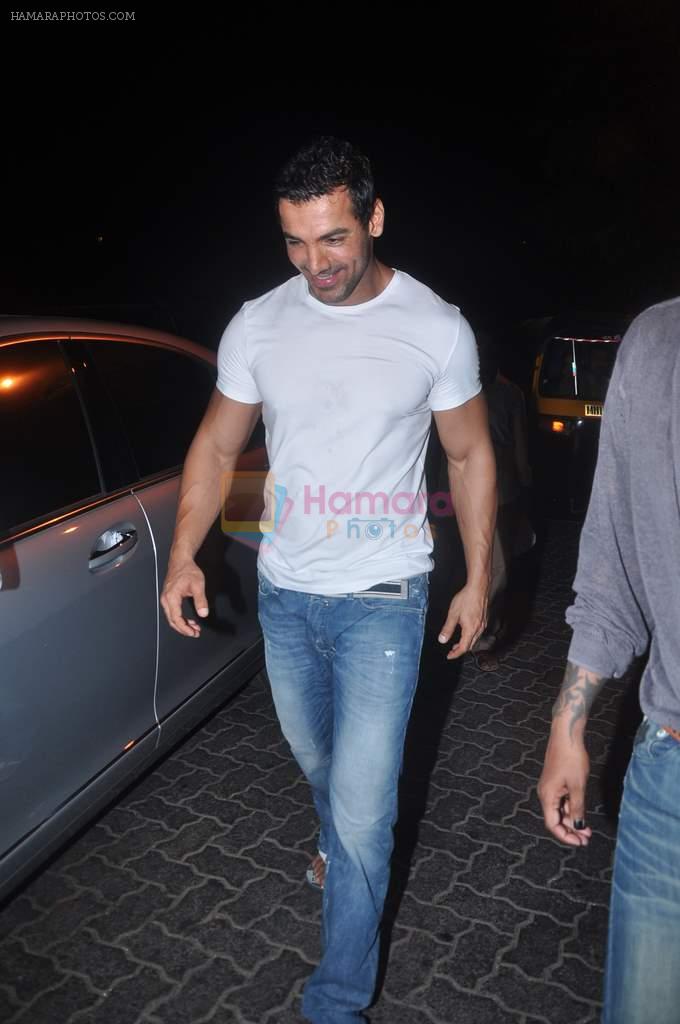 John Abraham at Vicky Donor special screening hosted by John in PVR, Juhu, Mumbai on 19th April 2012