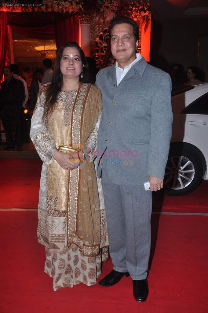 LALIT WITH WIFE at Bappa Lahiri wedding reception in J W Marriott, Juhu, Mumbai on 20th April 2012