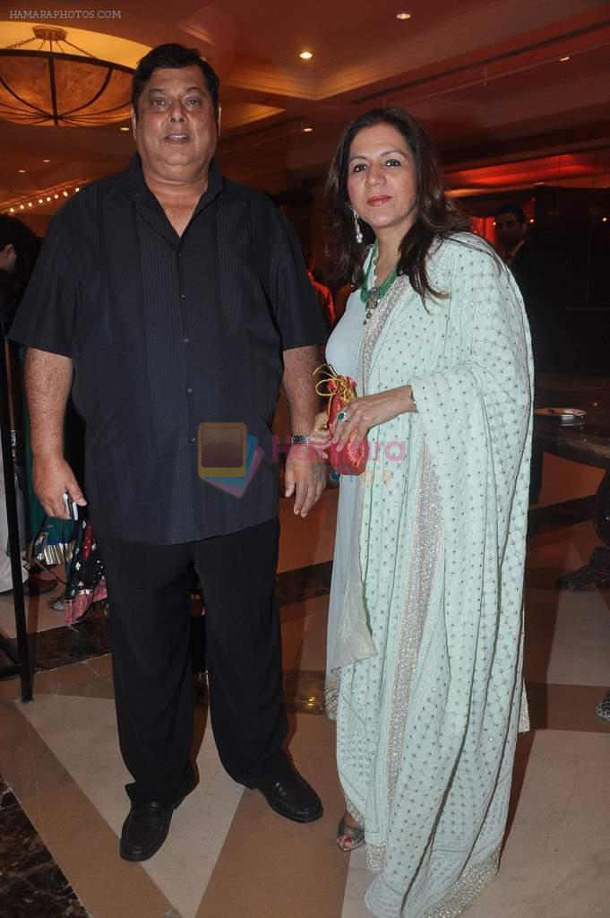 DAVID AND LALI DHAWAN at Bappa Lahiri wedding reception in J W Marriott, Juhu, Mumbai on 20th April 2012