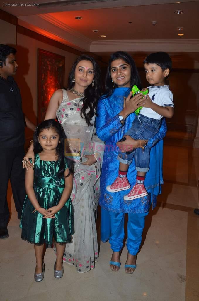 RANI WITH JYOTI MUKHERJEE AND HER KIDS at Bappa Lahiri wedding reception in J W Marriott, Juhu, Mumbai on 20th April 2012