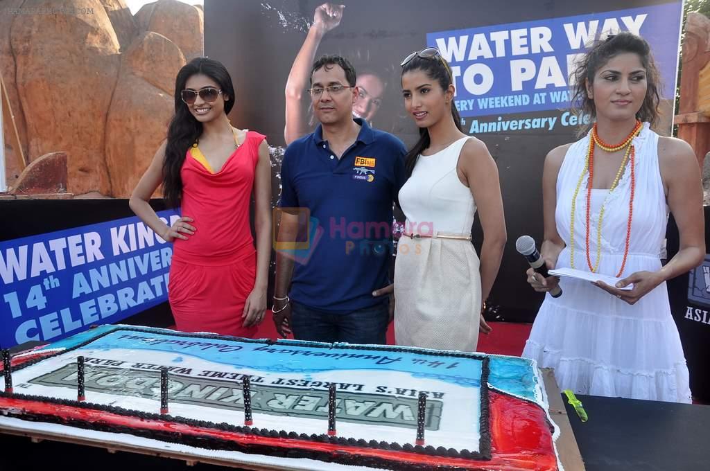 Manasvi Mamgai and Neha Hinge at Water Kingdom anniversary in Mumbai on 23rd April 2012