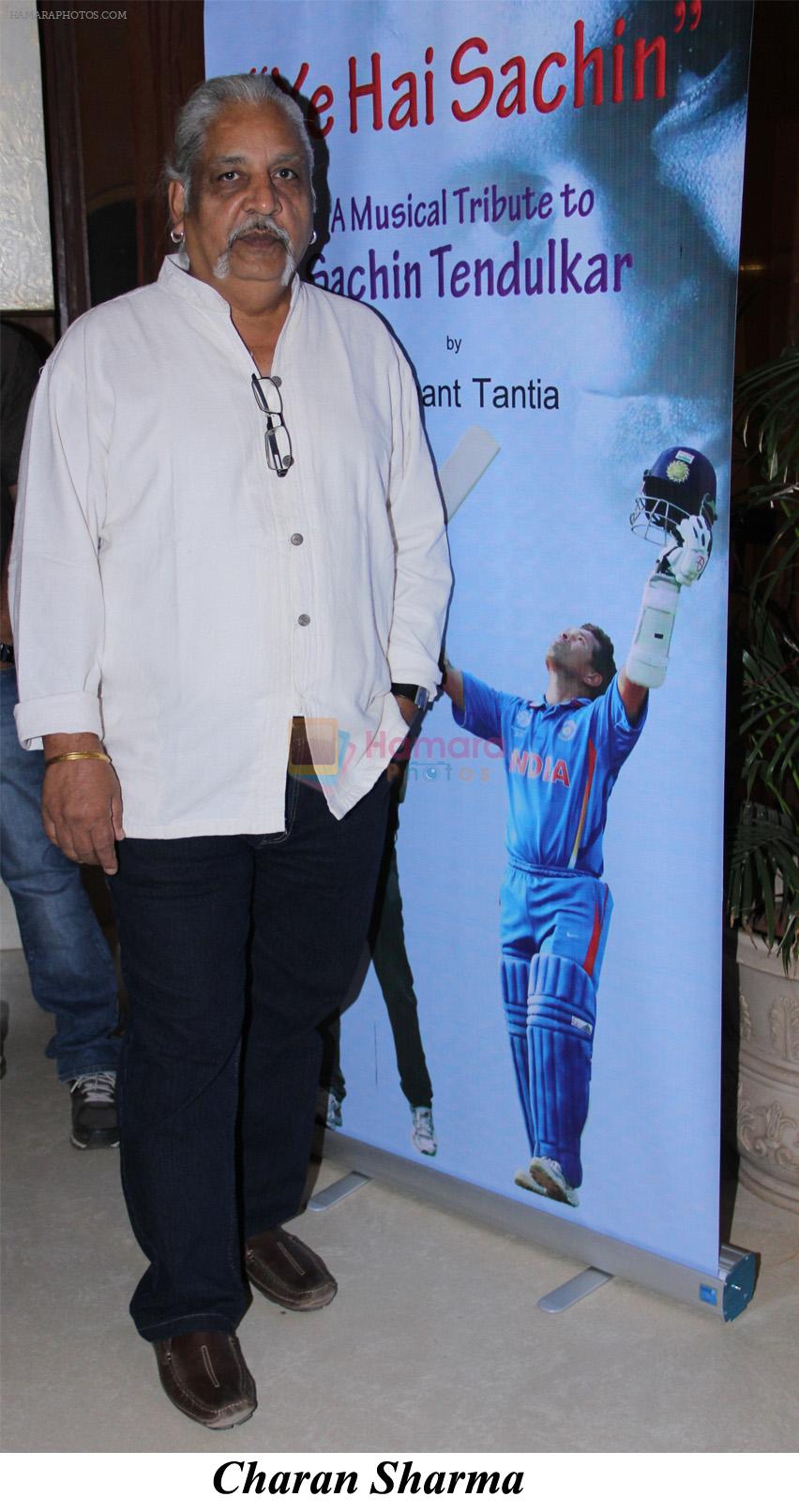 Charan Sharma at a musical tribute to Sachin Tendulkar by Hemant Tantia in Mumbai on 24th April 2012