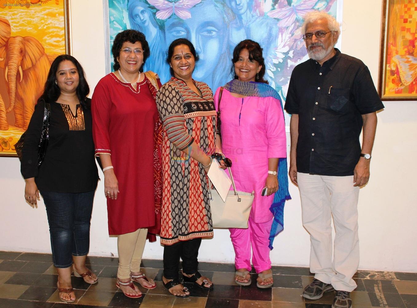 Shabana Chawla, Gunjan Cowlagi, Madhumita Bhattacharya, Amisha Mehta and Prakash Bal Joshi at Nitin Shete's  Eclectic Blend -- collection of works by  veteran artists at Coomaraswamy hall
