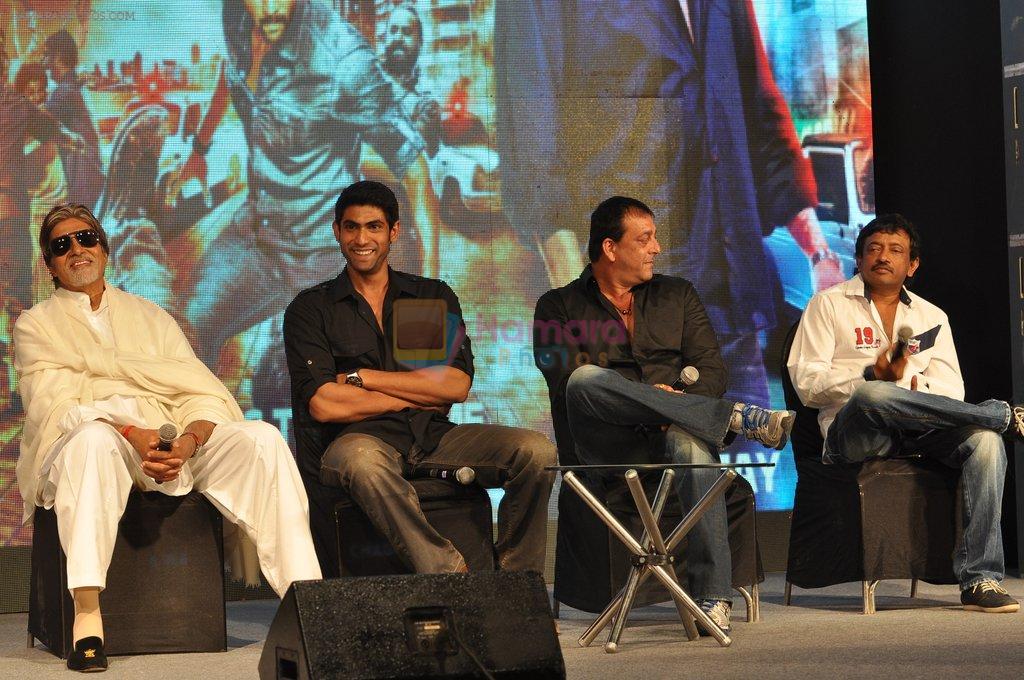 Amitabh Bachchan, Sanjay Dutt, Rana Daggubati, Ram Gopal Varma at Department press conference in Mehboob Studio, Mumbai on 28th April 2012