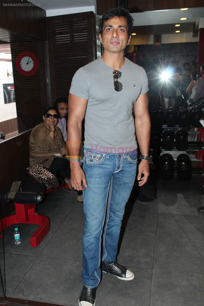 Sonu Sood with the cast of Shootout At Wadala at the launch of gym calles Red Gym in khar on 1st May 2012