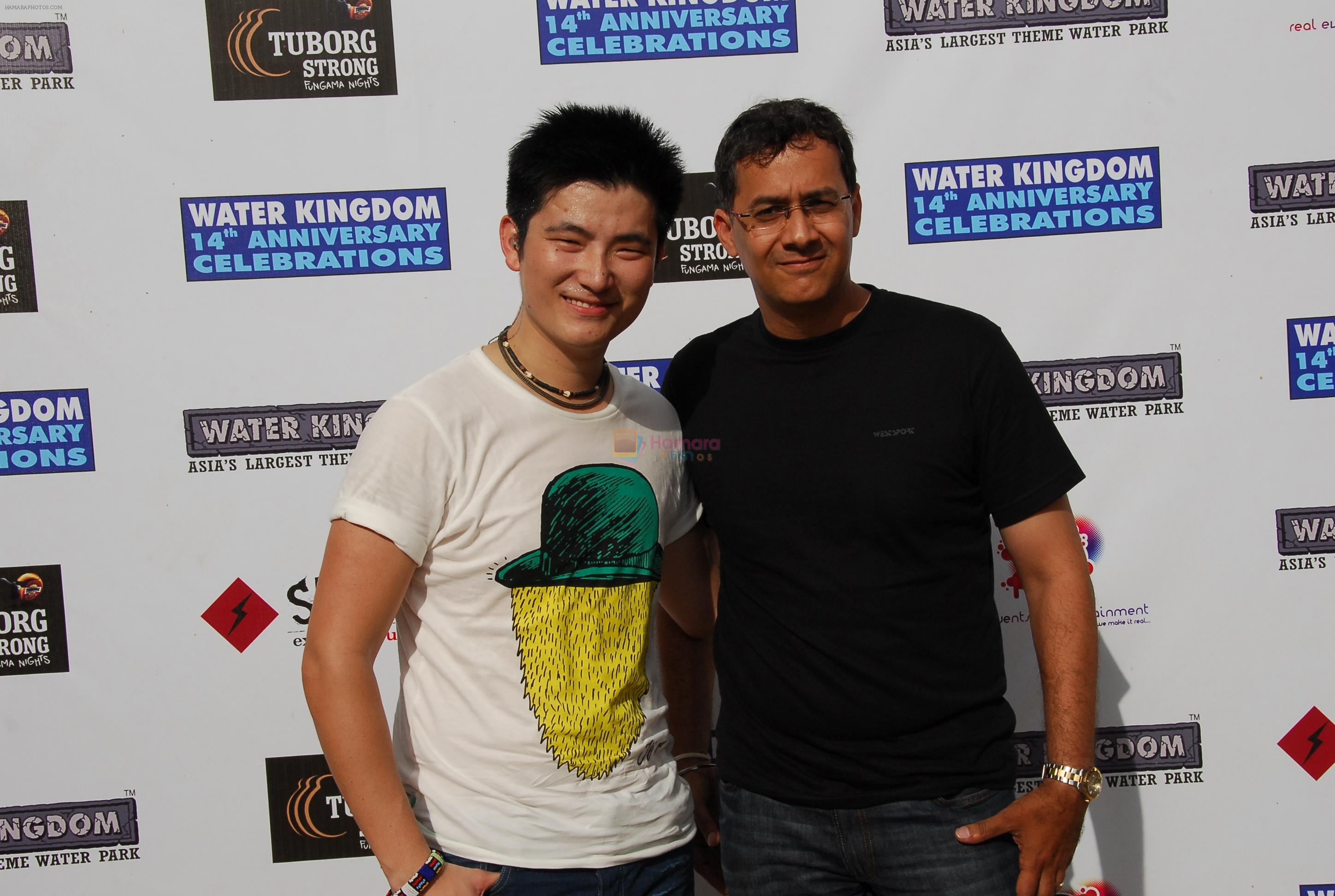 Meiyang Chang and Bhushan Motiani at the 14th anniversary at The Water Kingdom in Mumbai on 6th May 2012