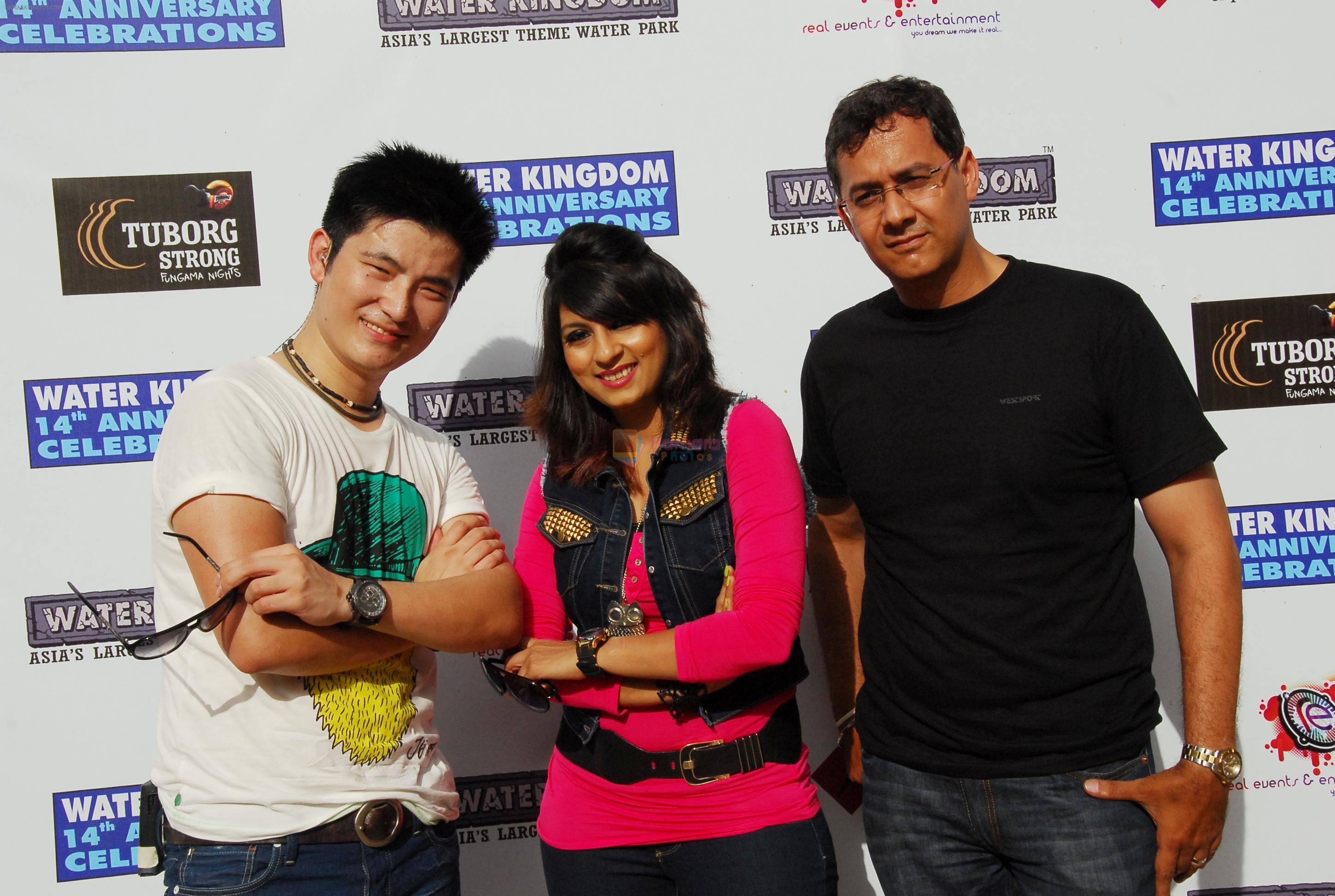 Meiyang Chang, DJ Rink and Bhushan Motiani at the 14th anniversary at The Water Kingdom in Mumbai on 6th May 2012