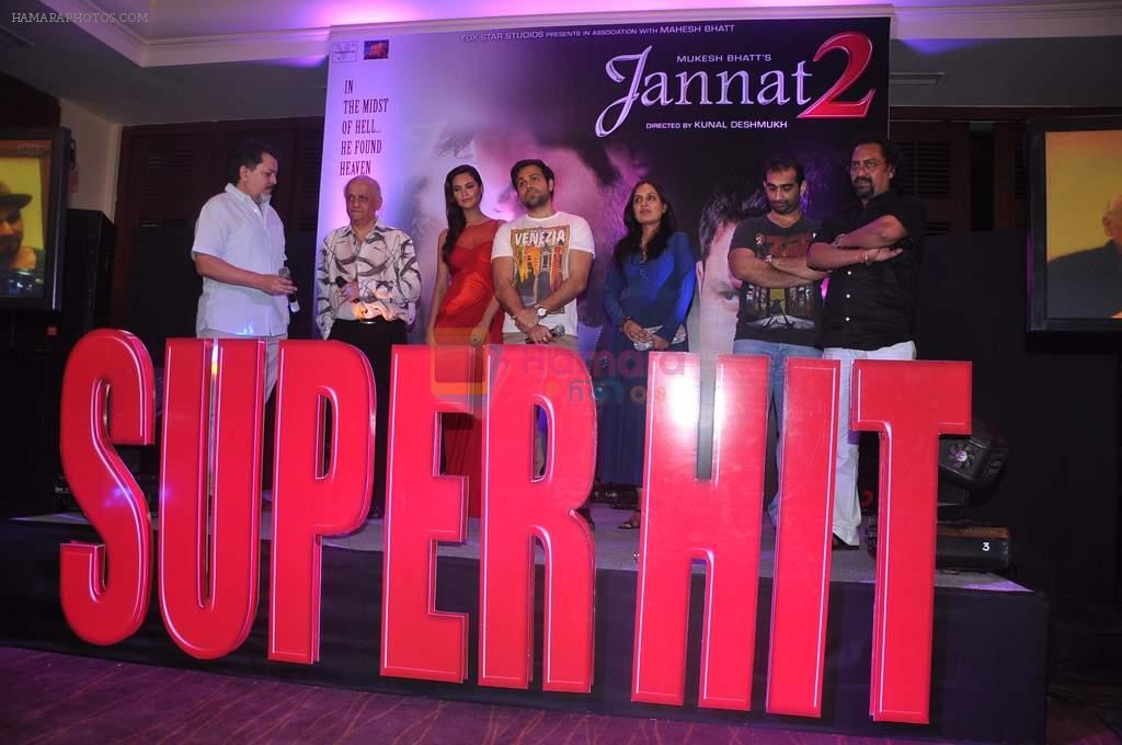Emraan Hashmi, Esha Gupta, Mukesh BHatt, Kunal Deshmukh at Jannat 2 success bash in J W Marriott on 8th May 2012
