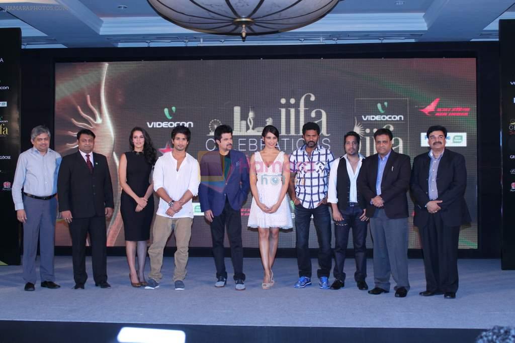 Sonakshi Sinha, Prabhu Deva, Anil Kapoor, Bipasha Basu, Neha Dhupia, Mika Singh, Shahid Kapoor at IIFA Singapore press meet on 14th May 2012