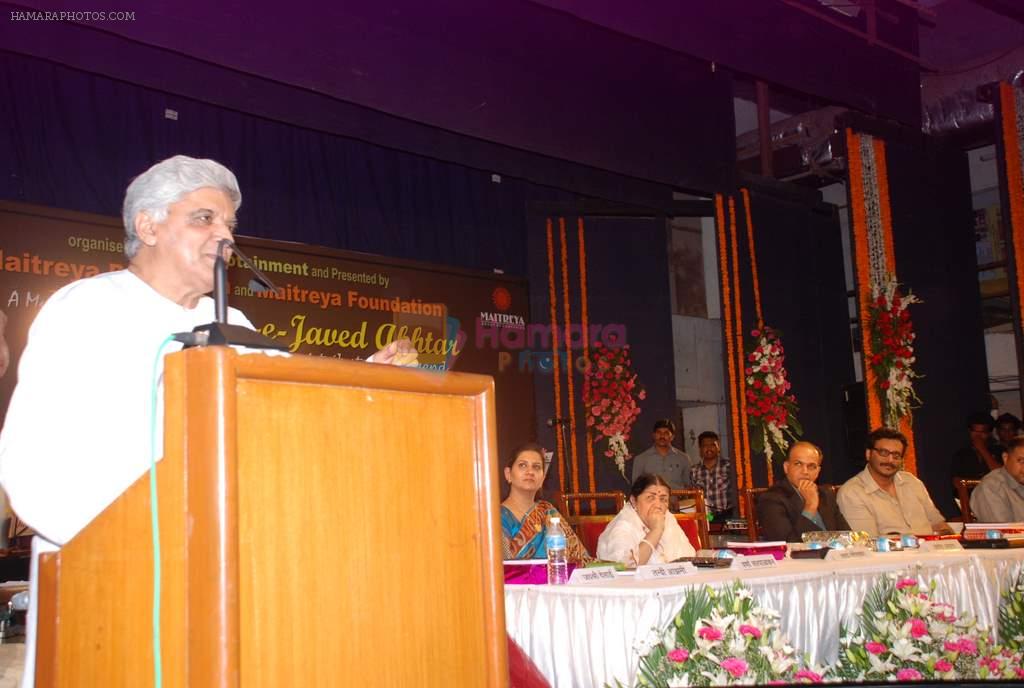 Javed Akhtar at Javed Akhtar's Bestsellin_g Book Tarkash Launched in Marathi on 19th May 20112