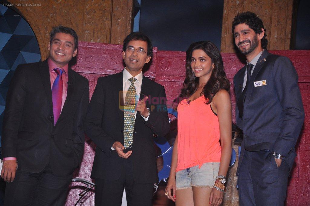 Deepika Padukone, Ajay Jadeja, Gaurav Kapoor promotes Cocktail on Extra Innings in R K Studios, Mumbai on 22nd  May 2012