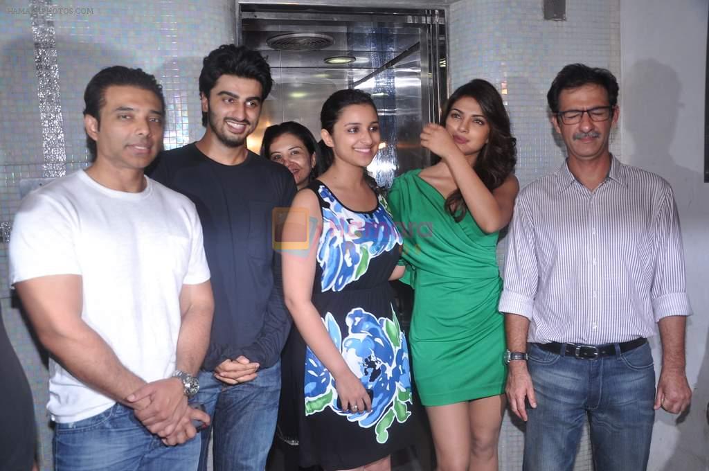 Priyanka Chopra, Parineeti Chopra, Arjun Kapoor, Uday Chopra at Ishaqzaade success party in Escobar on 26th May 2012