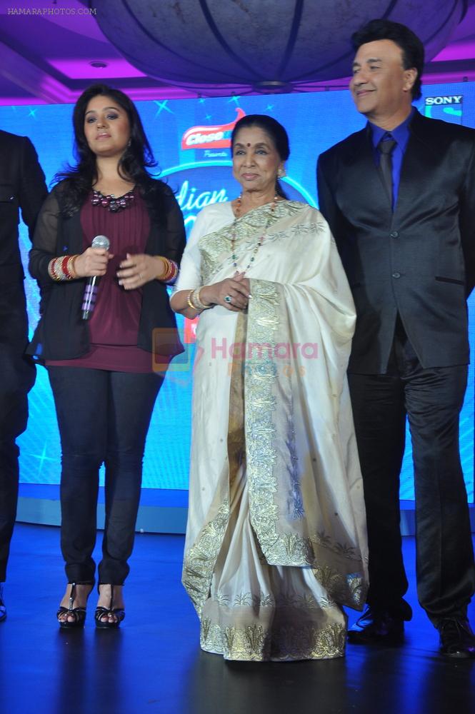 Sunidhi Chauhan, Asha Bhosle, Anu Malik at Launch of Sony Indian Idol in J W Marriott, Mumbai on 29th May 2012