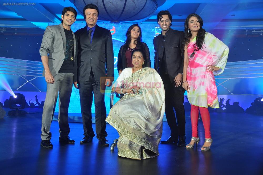 Salim Merchant, Sunidhi Chauhan, Asha Bhosle, Anu Malik at Launch of Sony Indian Idol in J W Marriott, Mumbai on 29th May 2012