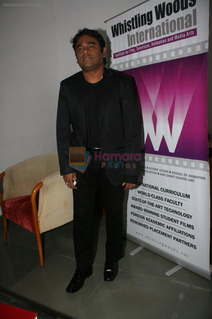 A R Rahman at Whistling woods bollywood celebrations in Filmcity on 1st June 2012