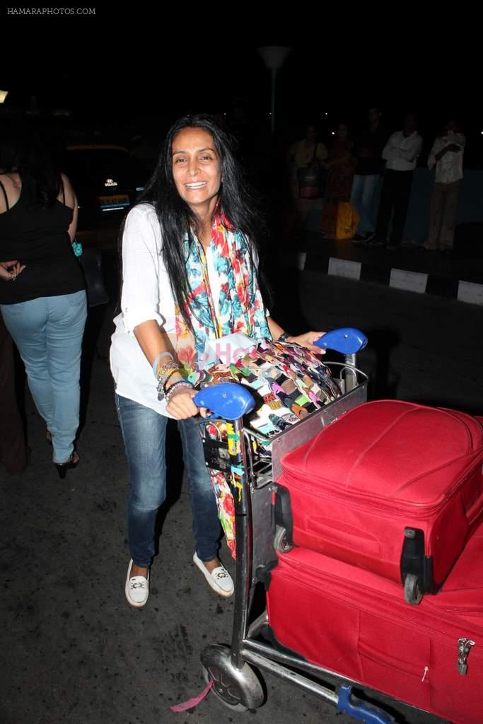 Suchitra pillai leave for IIFA at International Airport, Mumbai on 5th June 2012