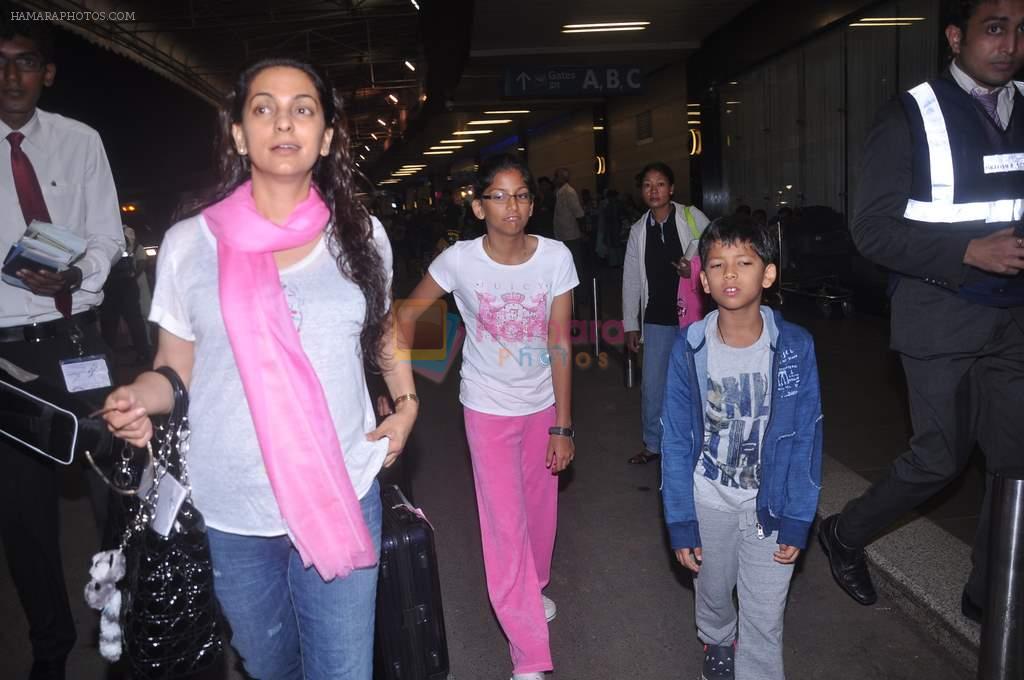 Juhi Chawla snapped at airport leaving for London in International Airport on 6th June 2012