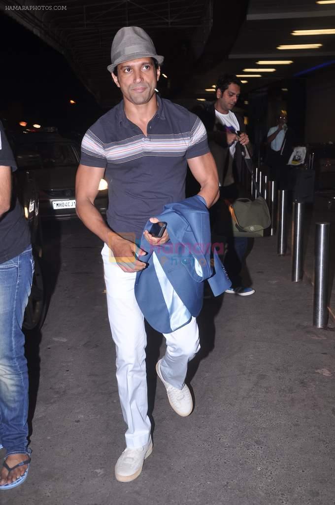 Farhan Akhtar leave for IIFA to Singapore in International airport on 6th June 2012