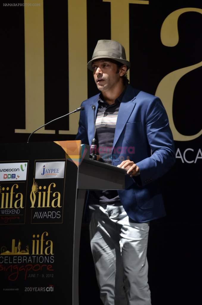 Farhan Akhtar at Opening Weekend press confrence of IIFA 2012 on 6th June 2012