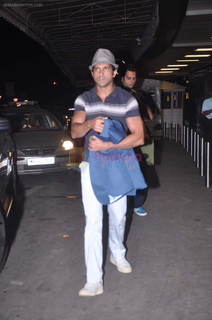 Farhan Akhtar leave for IIFA to Singapore in International airport on 6th June 2012