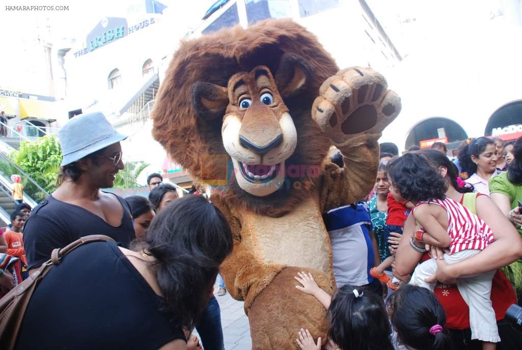 Terrence Lewis and his troupe perform with under privileged kids along with Madagascar 3 characters in Phoenix Mills on 7th June 2012