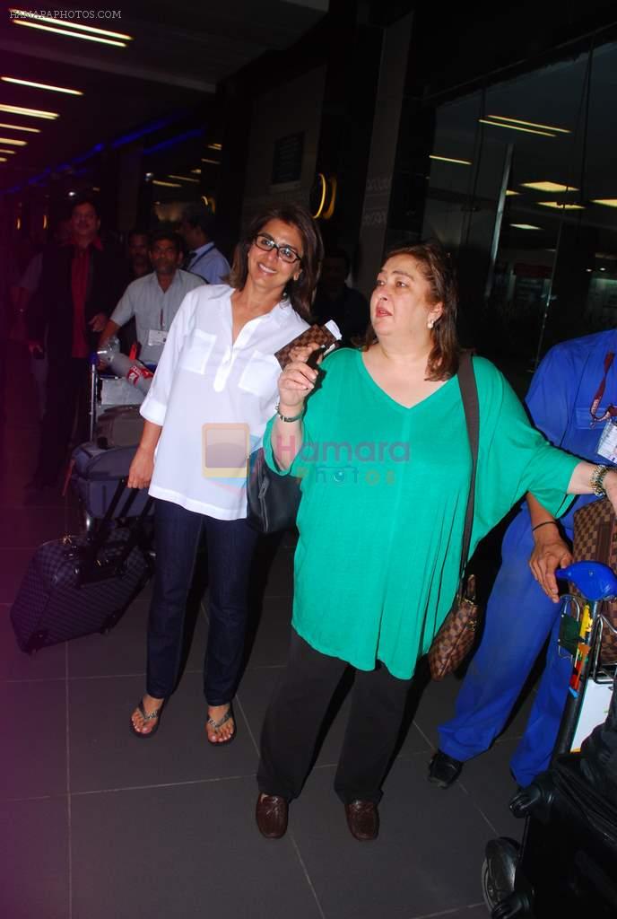 Neetu Singh return from Singapore after attending IIFA Awards in Mumbai on 11th June 2012