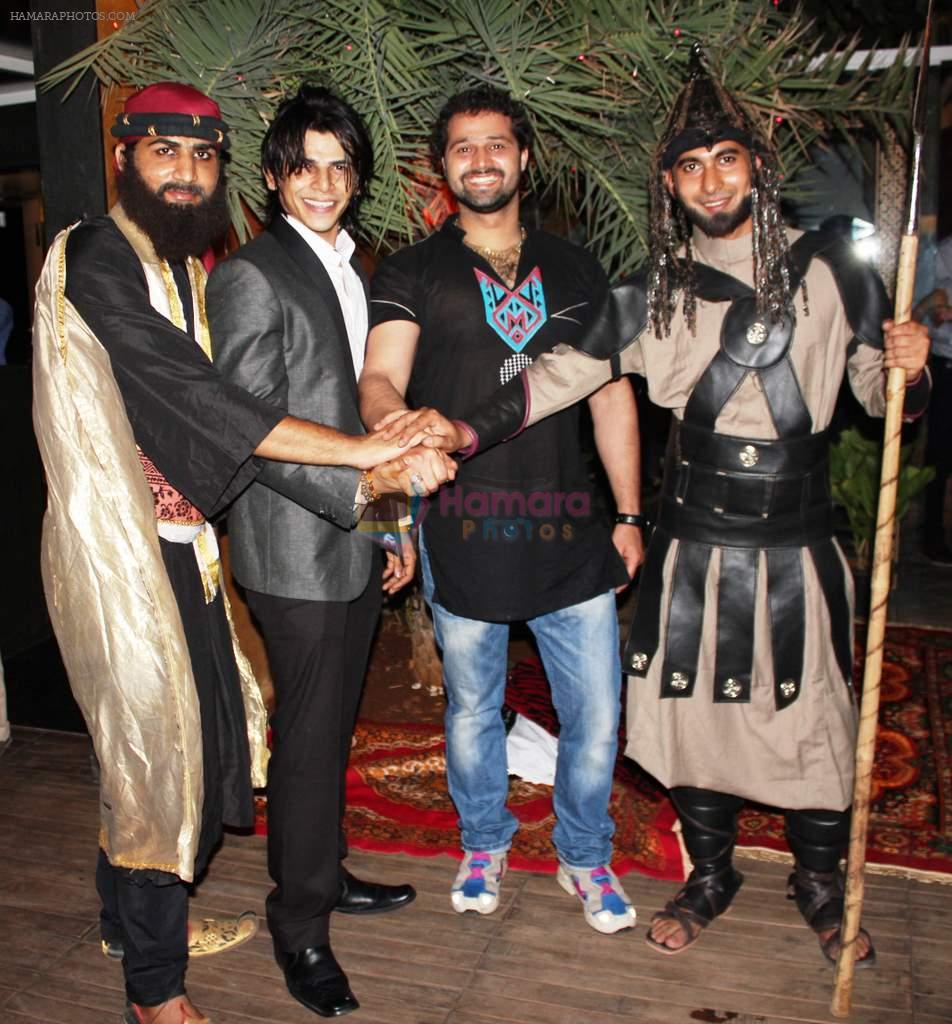 chandrashekar, amaan khan, sufi singer mudasir ali and ashfaqulla khan at the launch announcement of 5F Films KARBALA directed by Kailm Sheikh in Mumbai on 13th June 2012