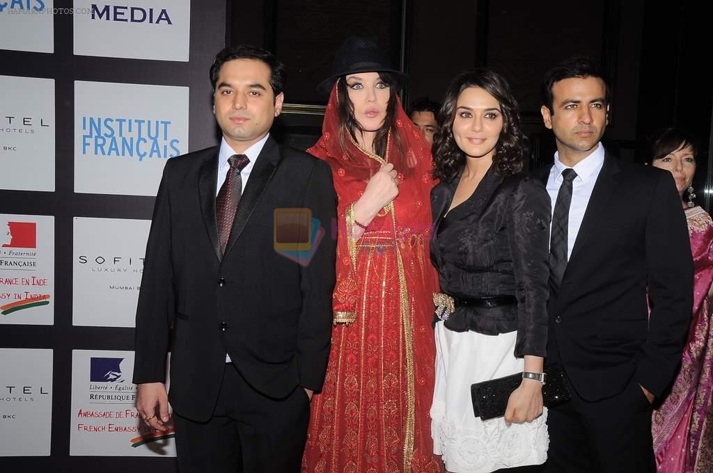 Prem R Soni, Isabelle Adjani, Preity Zinta, Gaurav Chanana at the launch of Ishq in Paris film in Trident, Mumbai on 19th June 2012
