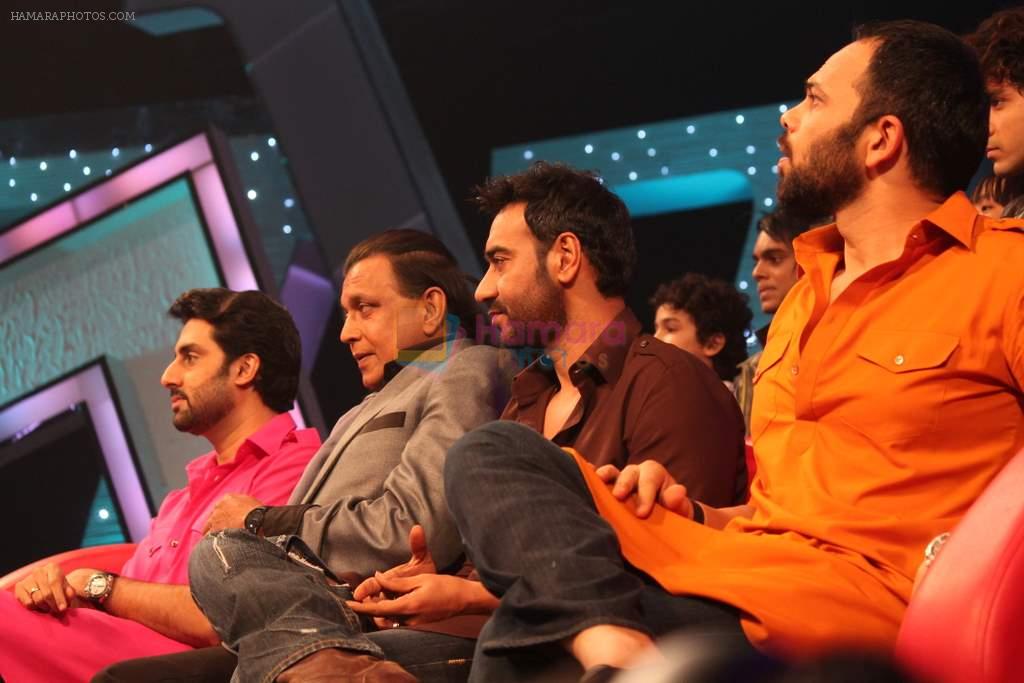 Abhishek Bachchan, Rohit Shetty, Ajay Devgan at Bol Bacchan promotions on Zee Lil champs in Mahalaxmi on 25th June 2012