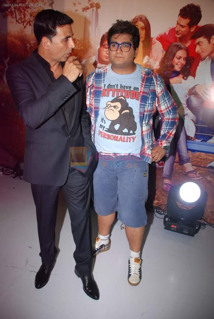 Prateek Chakravorty, Akshay Kumar at the music launch of Sydney with Love in Juhu, Mumbai on 28th June 2012