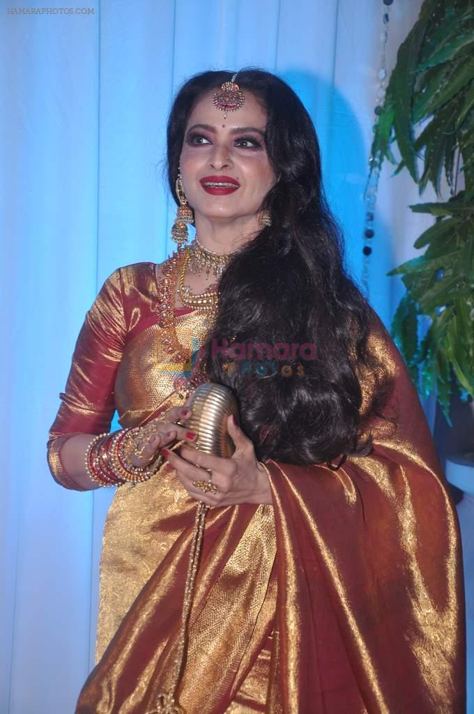 REkha at Esha Deol's wedding reception in five-star hotel,Mumbai on 30th June 2012