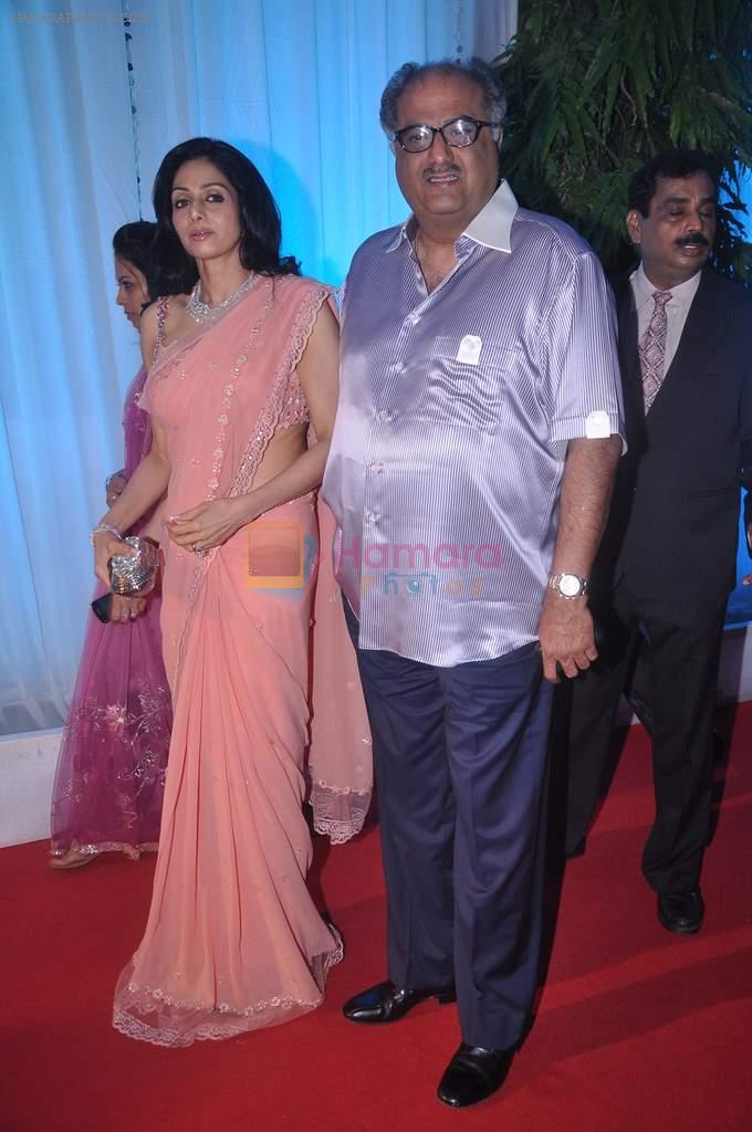 Sridevi, Boney Kapoor at Esha Deol's wedding reception in five-star hotel,Mumbai on 30th June 2012