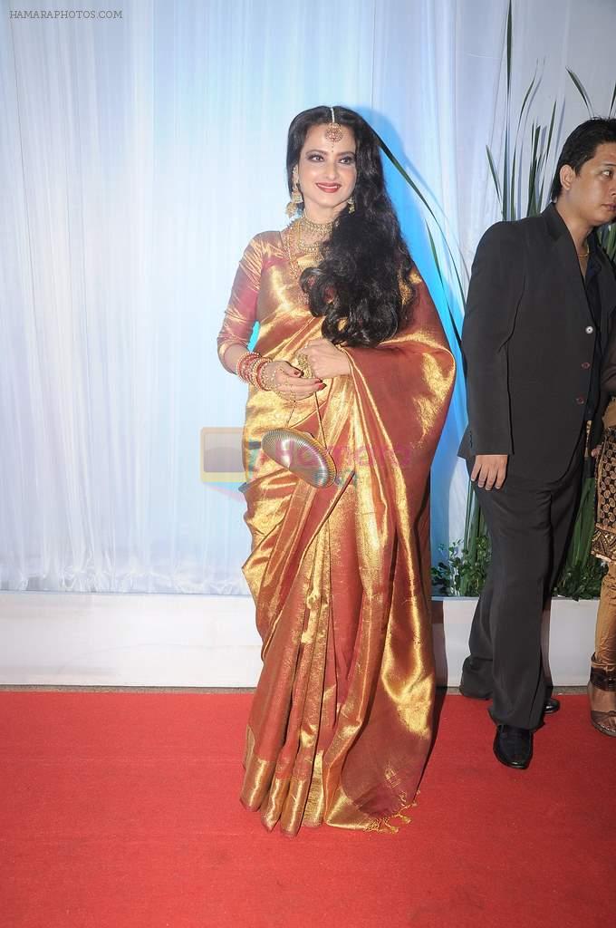 Rekha at Esha Deol's wedding reception in five-star hotel,Mumbai on 30th June 2012