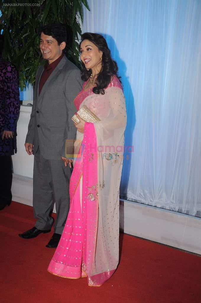 Madhuri Dixit at Esha Deol's wedding reception in five-star hotel,Mumbai on 30th June 2012