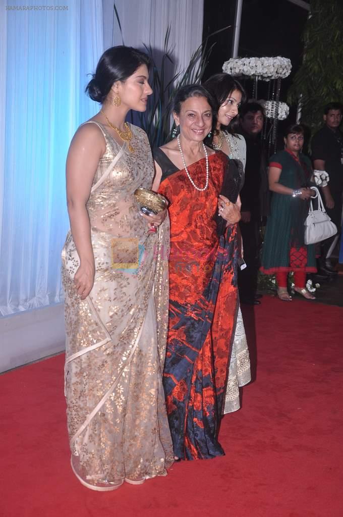Kajol, Tanuja at Esha Deol's wedding reception in five-star hotel,Mumbai on 30th June 2012
