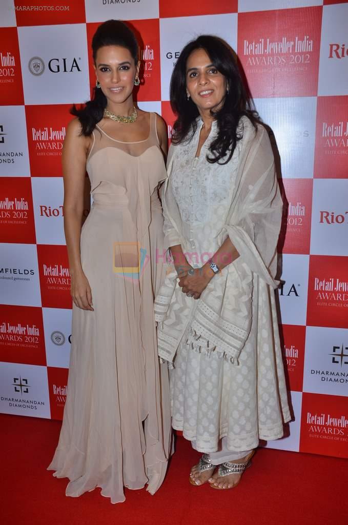 Neha Dhupia, Anita Dongre at The 8th Annual Gemfields RioTinto Retail Jeweller India Awards 2012 on 5th July 2012