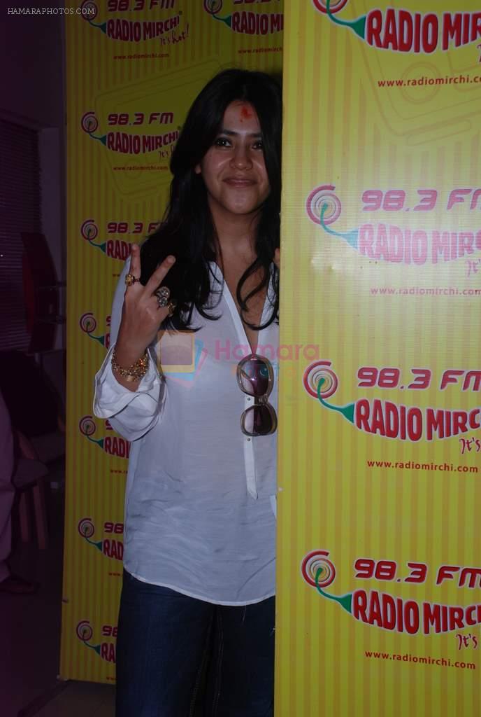 Ekta Kapoor at Radio Mirchi in Mumbai on 9th July 2012