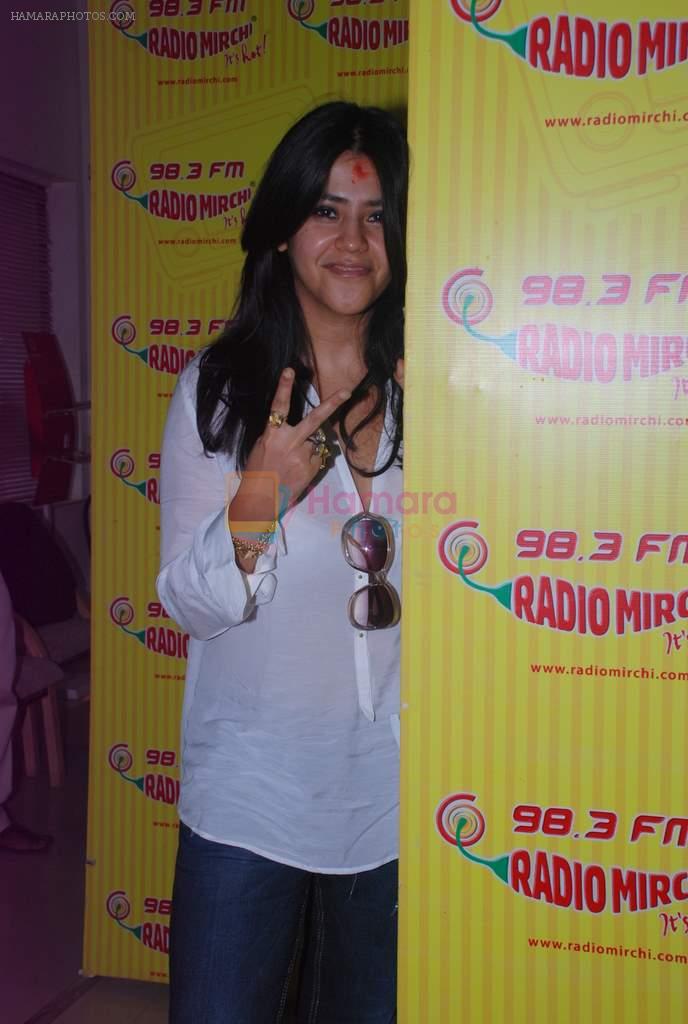 Ekta Kapoor at Radio Mirchi in Mumbai on 9th July 2012