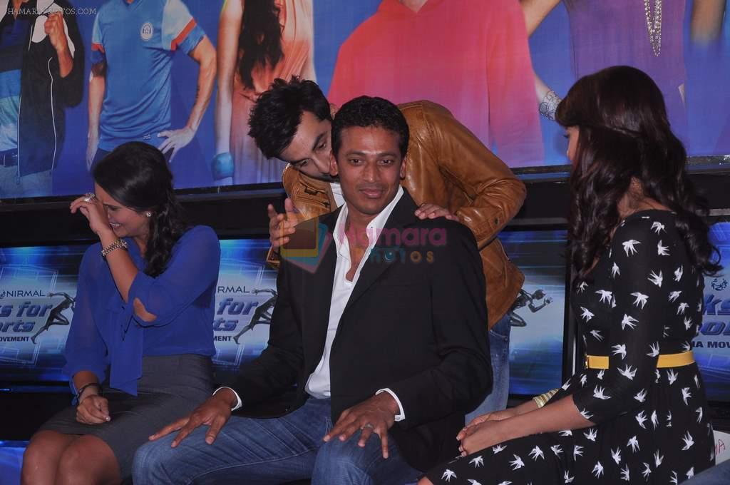 Sania Mirza, Mahesh Bhupathi, Bipasha Basu, Ranbir Kapoor, Virendra Sehwag at NDTV Marks for Sports event in Mumbai on 13th July 2012