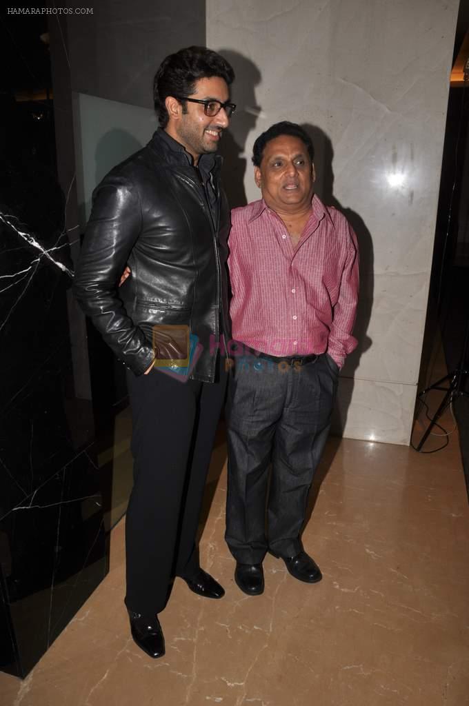 Abhishek Bachchan at trade analyst Amod Mehra's birthday in Andheri on 13th July 2012