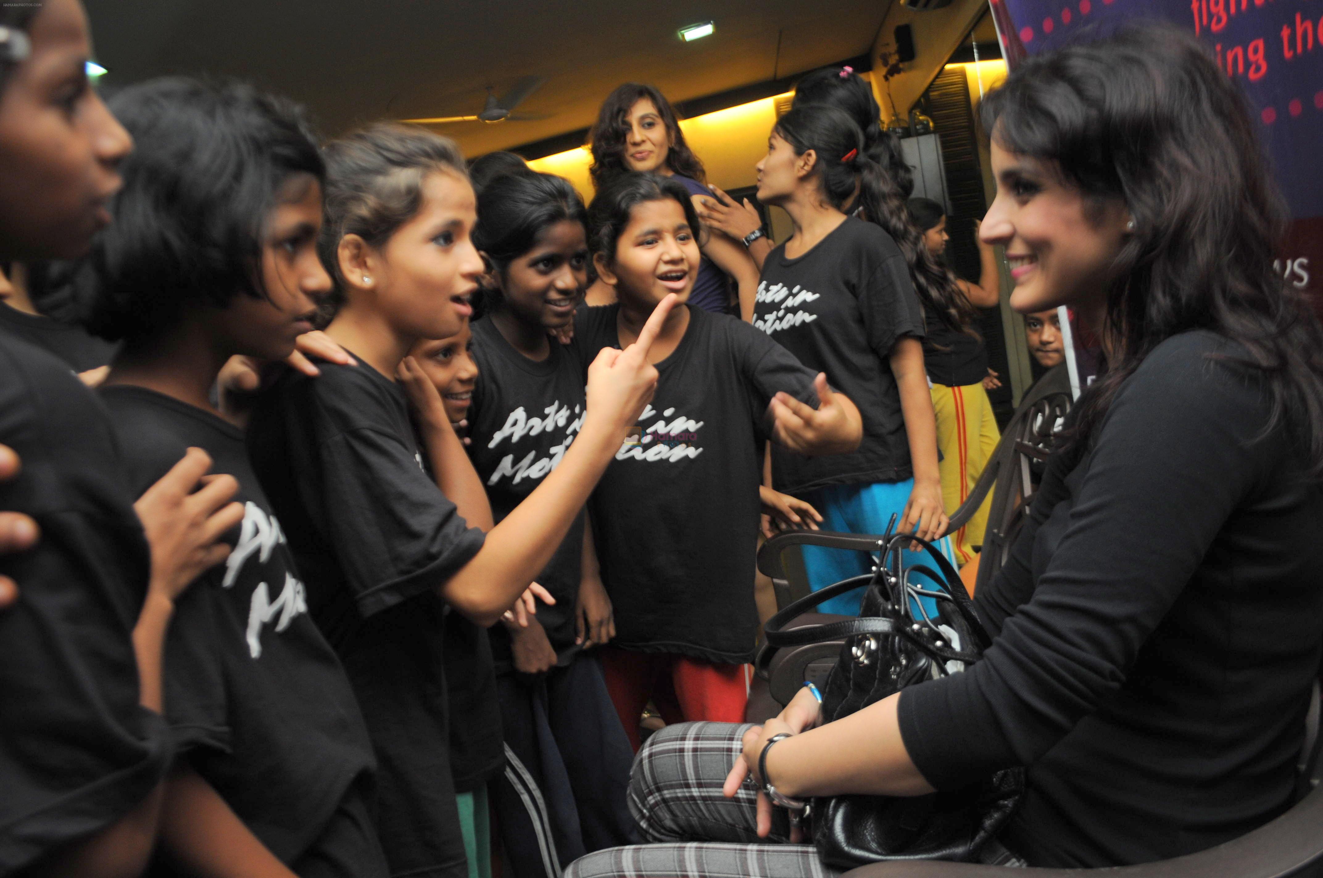 Tulip joshi meets and greets the Special girl children at Arts in motion's Dance with joy on 20th July 2012