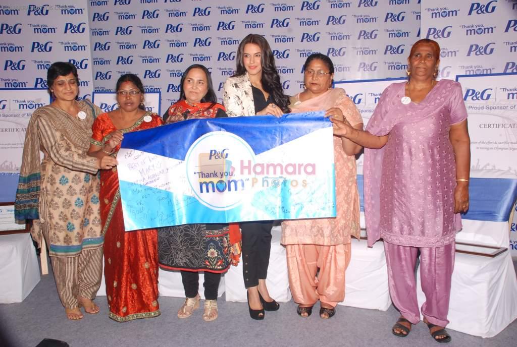 Neha Dhupia with her mom at Moms of Indian Olympics athletes organised by P & G in ITC, Parel on 21st July 2012
